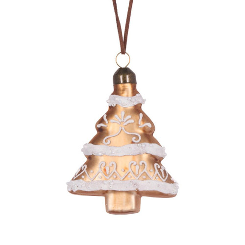 Glass Gingerbread Tree 8cm