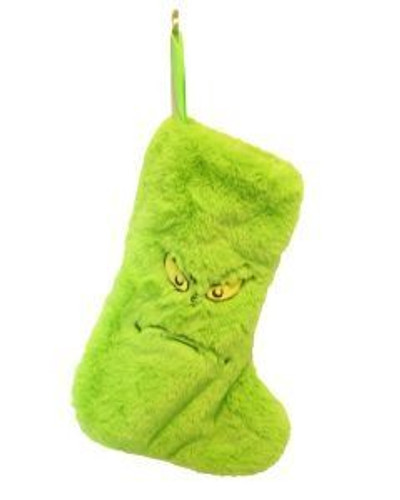 Grinch Stocking - Green/Frown