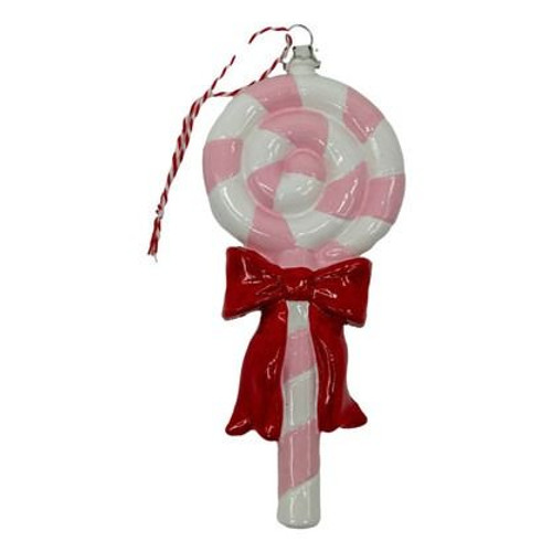 Lollipop Ornament 16cm Pink/Red