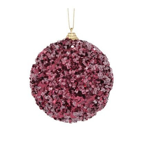 Bauble - Crystals Bauble 10cm Burgundy