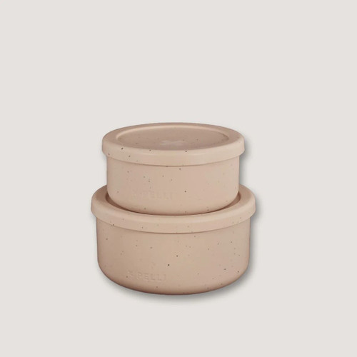 Salad Hero & Souper Star - Silicone Salad Bento Box Set 2pk Clay