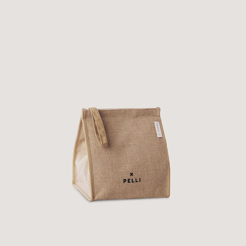 Big Break Jute Insulated Lunch Bag Natural