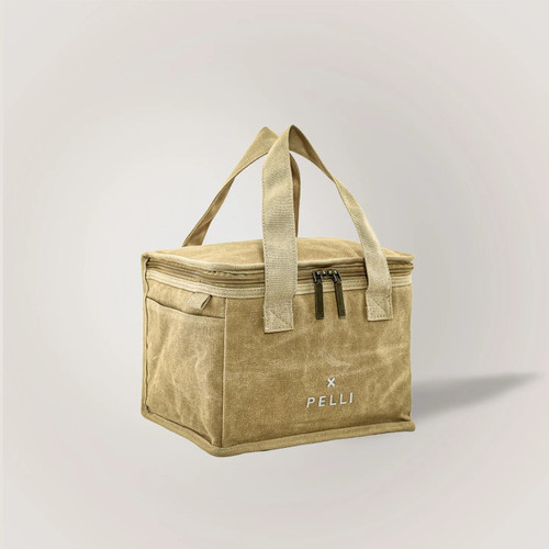 Lunch Squared Waxed Canvas Square Lunch Bag Ginger