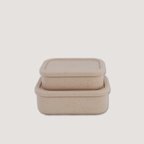 The Lunchsaver - Silicone Lunch Box Set 2pk Clay