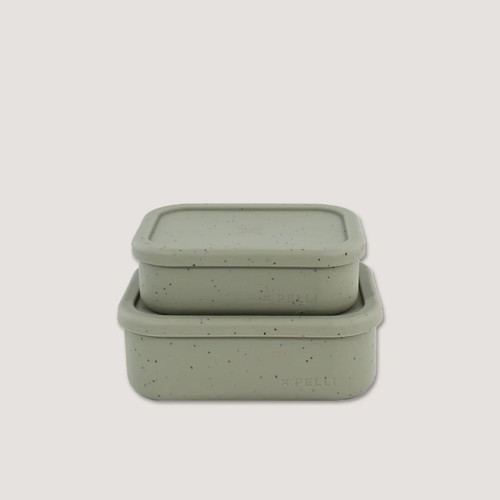 The Lunchsaver - Silicone Lunch Box Set 2pk Putty