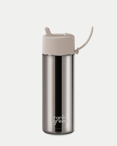 Ceramic Reusable Bottle (Straw) 20oz / 595ml Moon Dust Chrome
