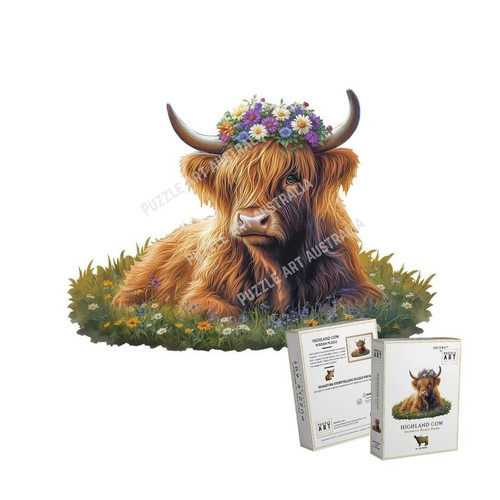 Highland Cow Floral Crown A5