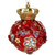 Ornament - Crown Jewels Ball 7" Red