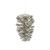 Sequin Pine Cone Decoration 15cm Platinum