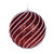 Bauble - Red/White Swirl XL