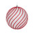 Bauble - White/Red Swirl XL