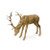 Gold Etched Standing Reindeer 120cm Gold