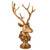 Resin Deer Head On Stand 65cm Gold