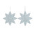 Acrylic Snowflake Ornament  Teal