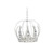 Metal Crown Tree Topper - Clear 15cm Silver