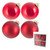 Glass Bauble - Red Asst 4pk 10cm Red