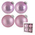 Glass Bauble - Pink Asst 4pk 10cm Pink