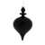 Black Glass Ace Finial Ornament