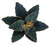Clip Poinsettia - Dk Emerald/Gold 31cm Emerald