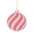 Hot Pink & White Glitter Swirl Bauble