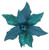 Clip Poinsettia - Peacock Blue 30cm