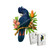 Black Cockatoo Red Tail A5