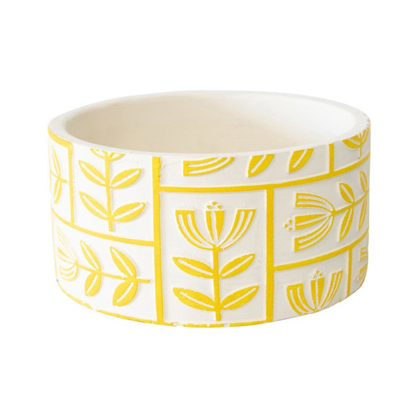 Yellow Flower Art Planter 18X9Cm