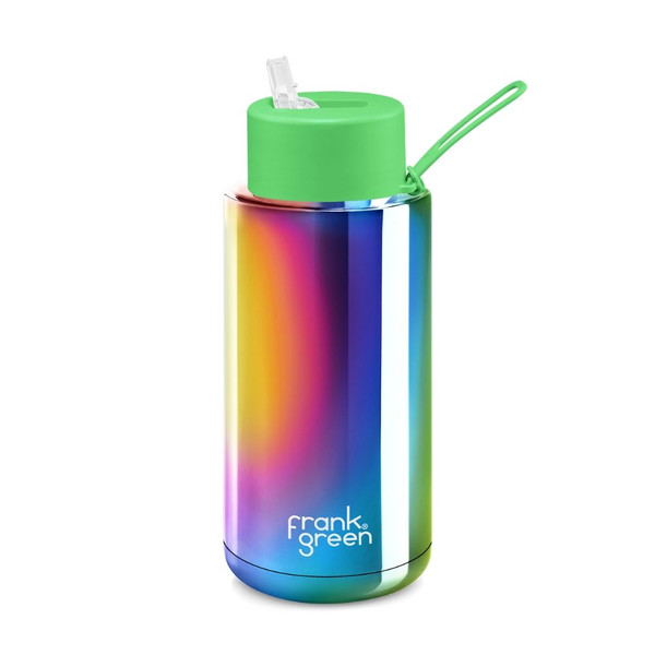 Ceramic Reusable Bottle (Straw) 34oz / 1lt Rainbow