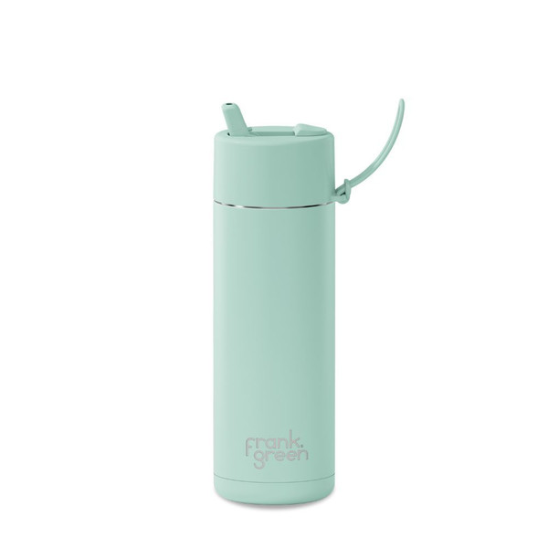 Ceramic Reusable Bottle (Straw) 20oz / 595ml Peppermint