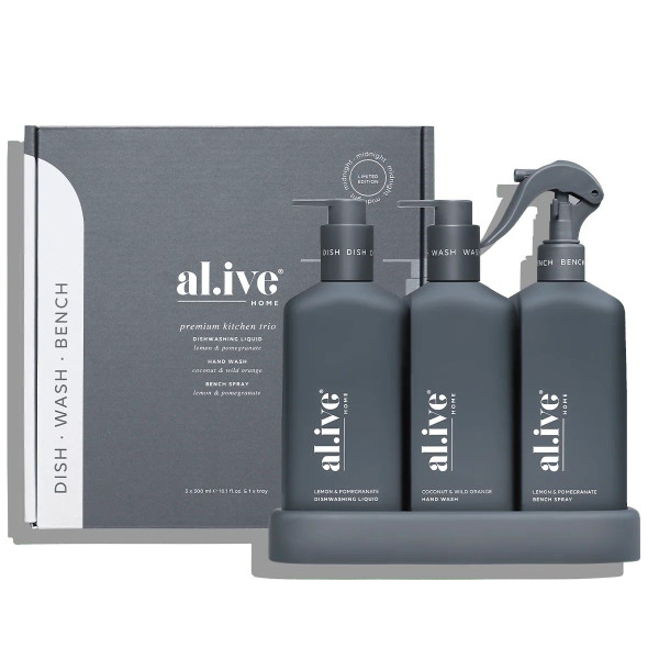 Trio - Dishwash, Bench Spray, Hand Wash 3 x 300ml Midnight Blue Trio - Dishwash, Bench Spray, Hand Wash 3 x 300ml Midnight Blue