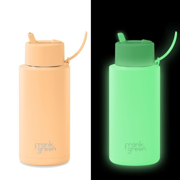 Ceramic Reusable Bottle (Straw) 34oz / 1lt Solar Glow