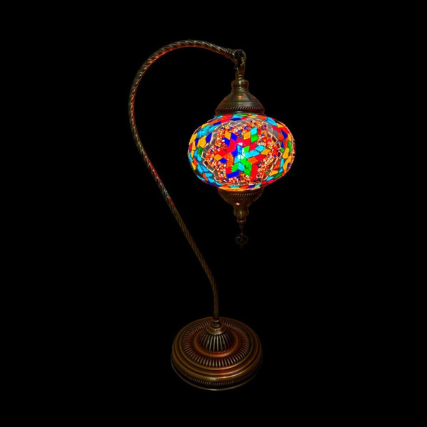 Lamp - Glass Mosaic Swan Shape 55x27cm 17115