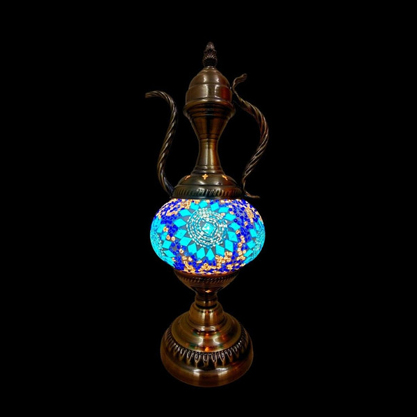 Lamp - Glass Mosaic Teapot 37x13cm 13145
