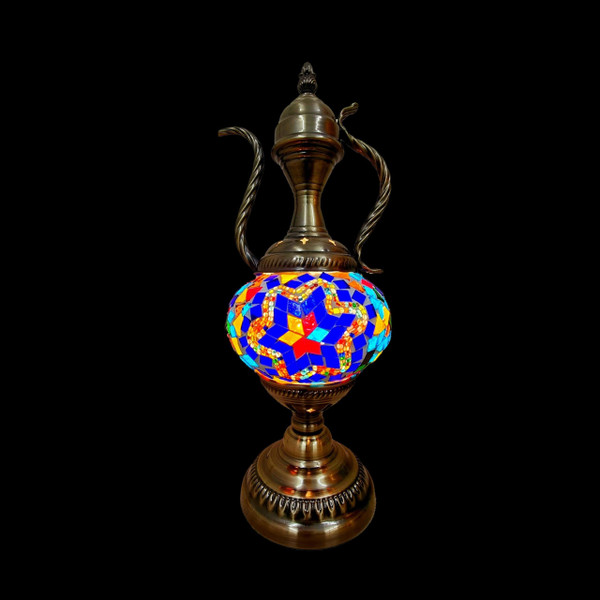 Lamp - Glass Mosaic Teapot 37x13cm 13101