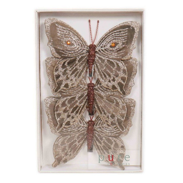 Feather Butterfly 3pk Copper