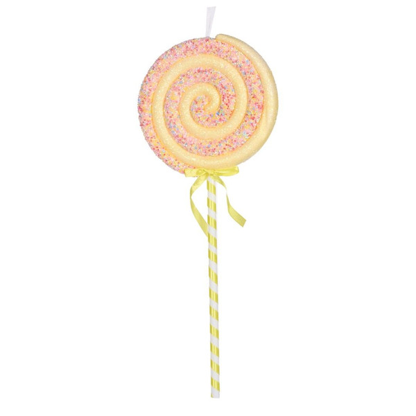 Hanging Lollipop Lemon Swirl 20cm