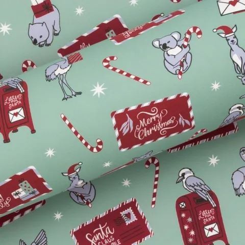 Gift Wrap Roll - Bush Christmas 60cm x 60m Multi