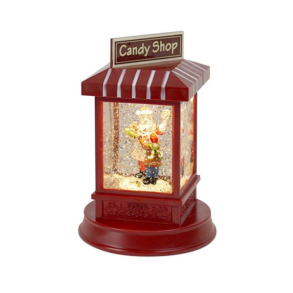 Resin LED Candy Shop 18cm Red