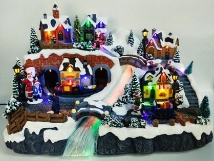 Village Scene LED  49cm Multi