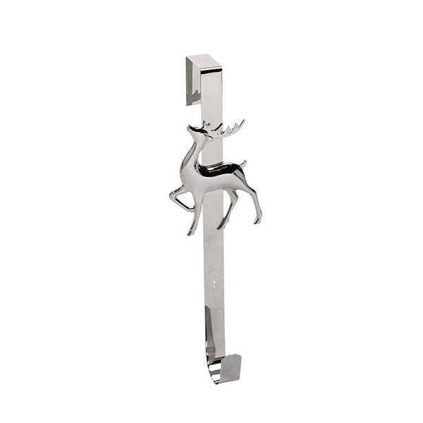 Metal Wreath Holder - Deer  Silver