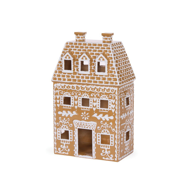 LED Intricate Piped Gingerbread Cottage 32cm