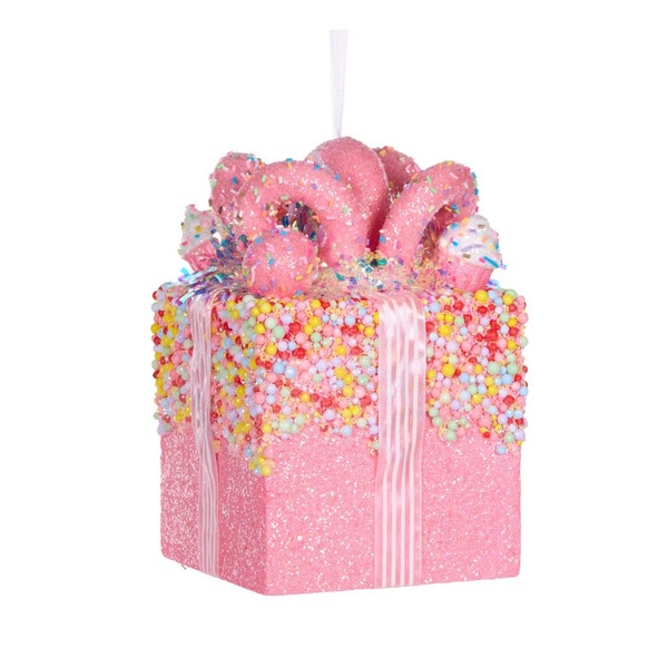 Hanging Festive Giftbox Sprinkles 21cm
