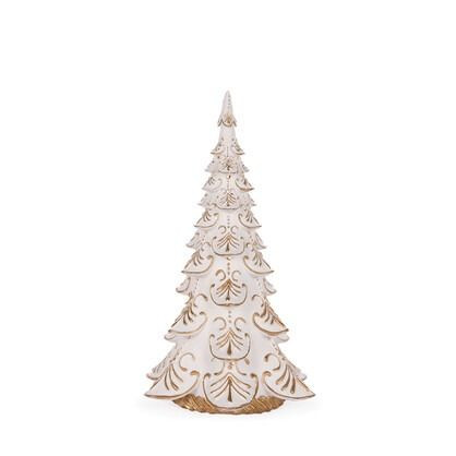 LED White Gingerbread Tree 41cm White