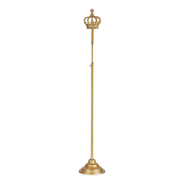 Metal Wreath Stand - Crown 73cm Gold