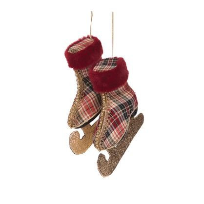 Winter Tartan Skates 18cm Multi