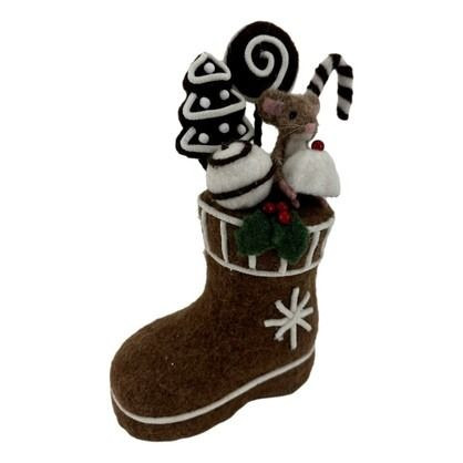 Gingerbread Mouse Boot 26cm Multi