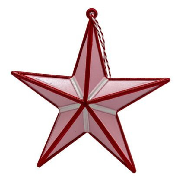Star Ornament 13cm Pink/Red