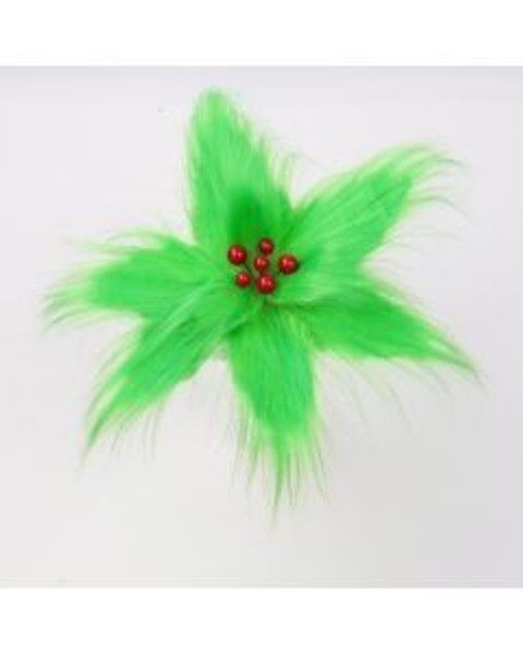 Green Furry Flower 35.5cm