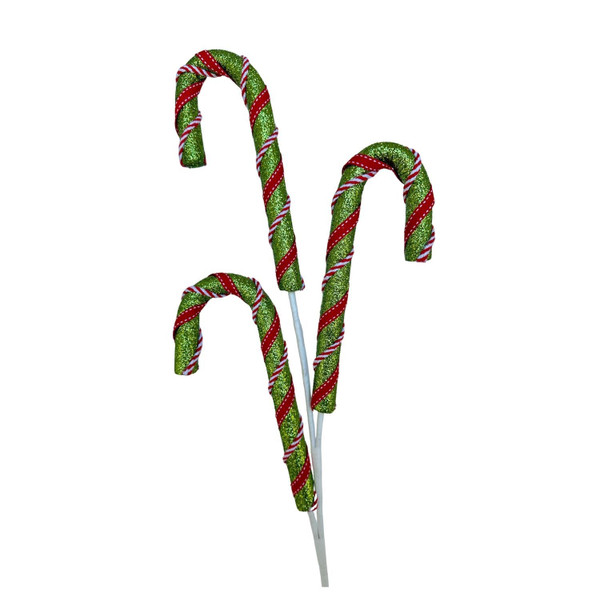 Candy Cane Spray(3)- Red/Green 80cm