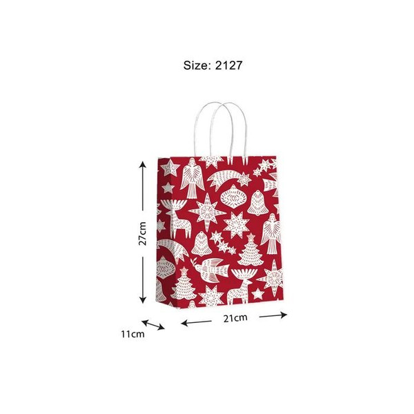 Gift Bag - Adorn Red M 210 x 270 x 110mm
